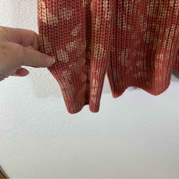 ENTRO Womens Size L Oversized Bulky Heavy Knit Sweater Crew Neck Long Sleeve Hem - Picture 5 of 12